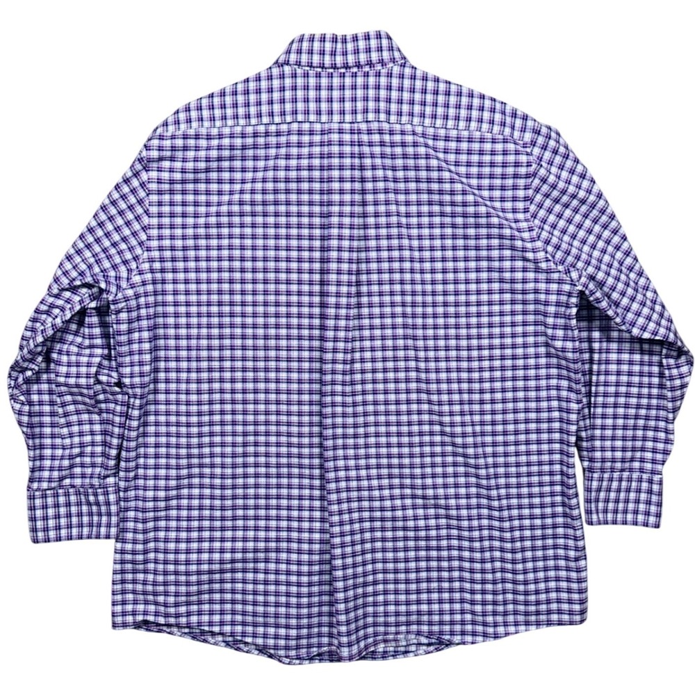 Dockers Battery & Street Shirt Mens XL Purple Blue Plaid Stretch Fit - Picture 3 of 8